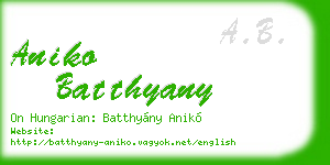 aniko batthyany business card