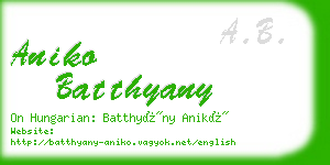 aniko batthyany business card